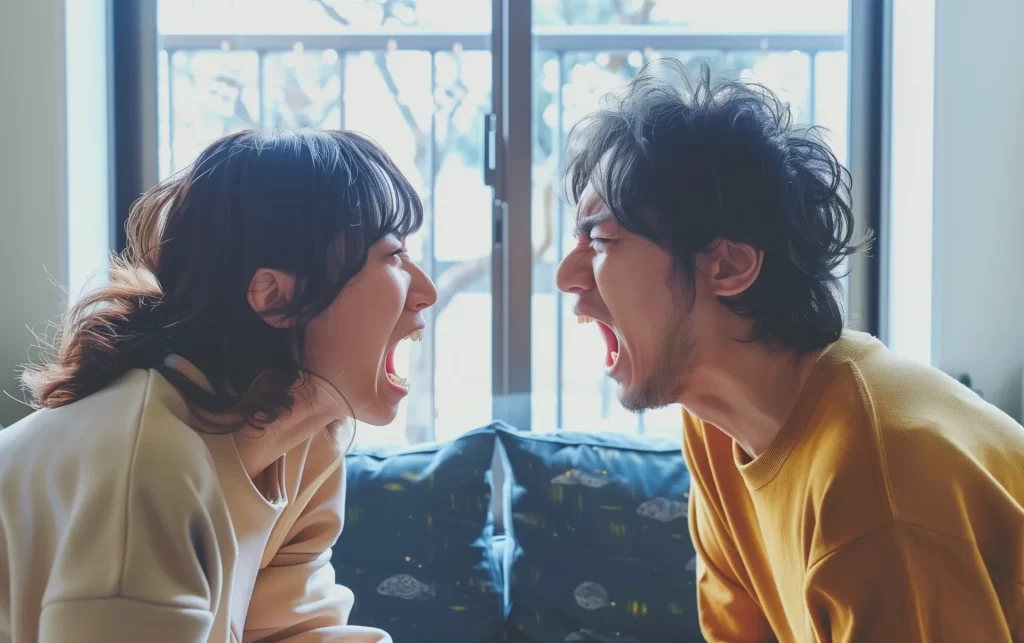 ケンカする夫婦